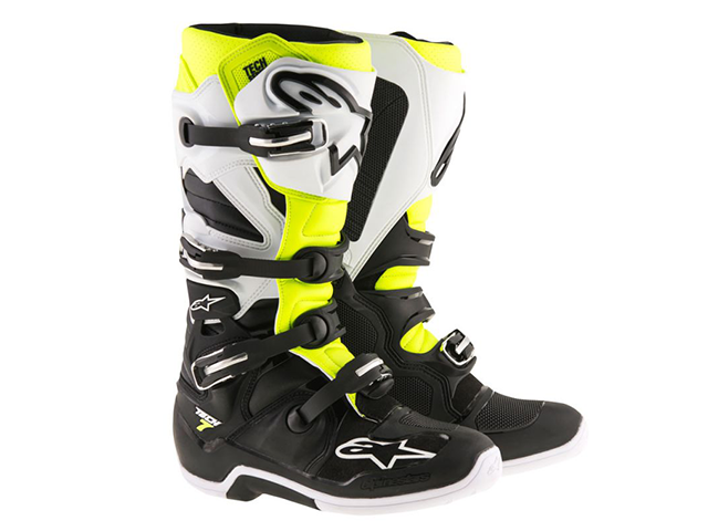 ALPINESTAR TECH 7 MX BOOT - BLACK/WHITE/YELLOW